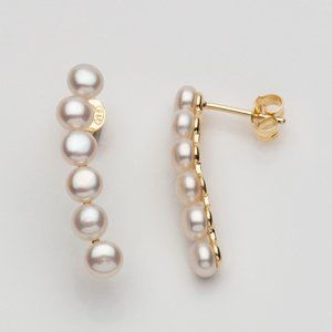 Pearls Gold Earring